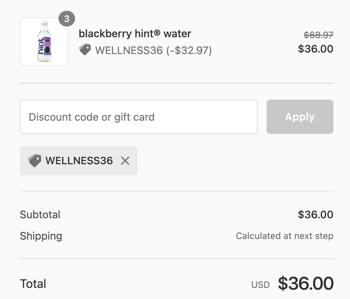 hint water deal