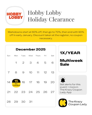 hobby lobby Christmas Clearance