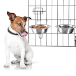 Stainless Steel Hanging Dog Bowl Set