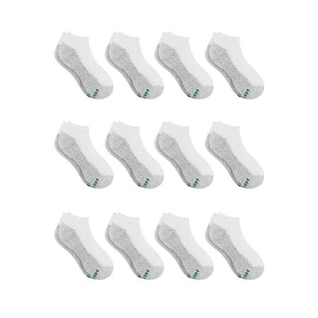 Hanes Kids' No-Show Socks 12-Pack