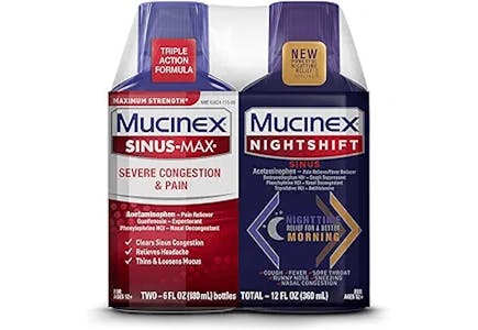 3 Mucinex Sinus 2-Packs