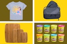kids' tee, travel accessories, cutting board set & Play-Doh set