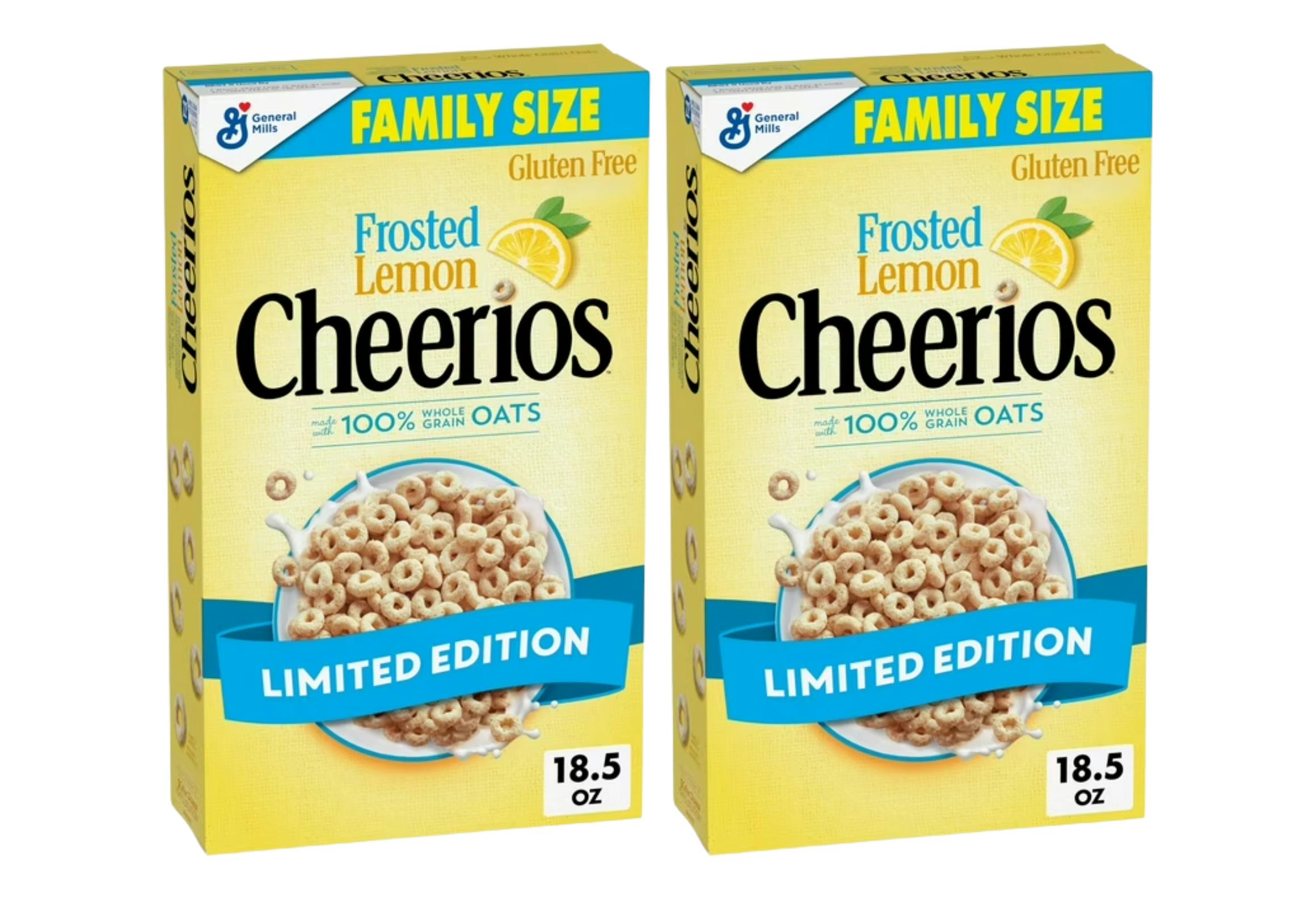 2 Frosted Lemon Cheerios Cereal Boxes