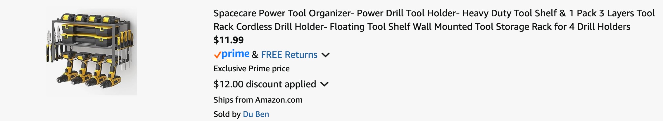 Amazon Power Tool Organizer 2025