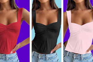 women wearing y2k tank tops