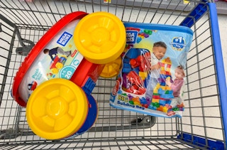 mega block toys in walmart cart
