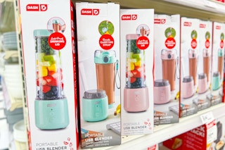 dash rechargeable blenders on a target shelf