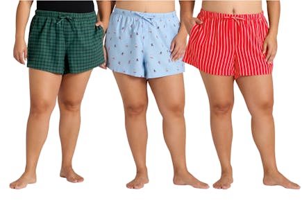 Auden Women's Flannel Pajama Shorts