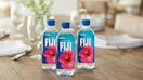 three bottles of Fiji water