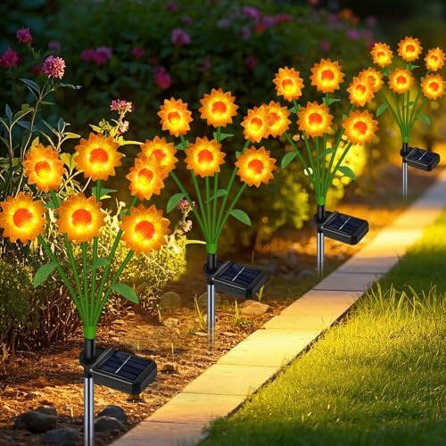 Solar Sunflower Lights