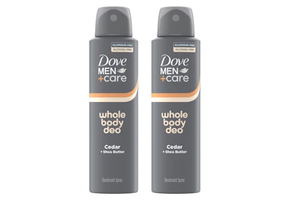 2 Dove Men+Care Whole Body Deodorants