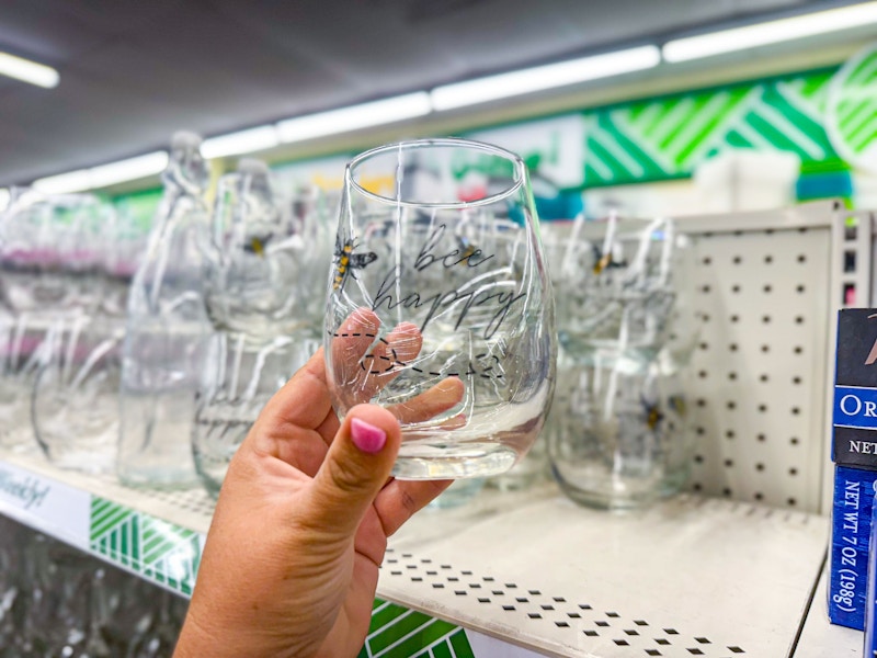 dollar tree bee happy glass