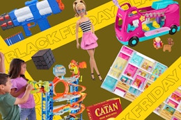 New Toy Deals on Amazon — $5 Barbies, $15 Nerf + Save on Little People and More card image