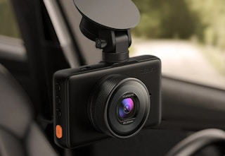 a black dash cam