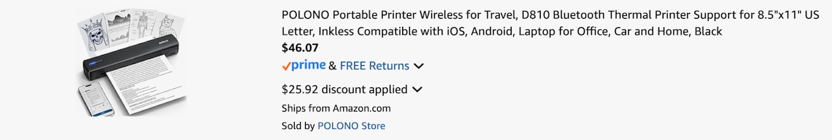 Amazon Portable Printer 2025 2 B0DQ7TDZ9X