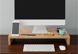 Score a Bamboo Monitor Stand for Under $15 at The Home Depot (Beats Amazon) card image