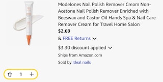 modelones nail polish remover cream
