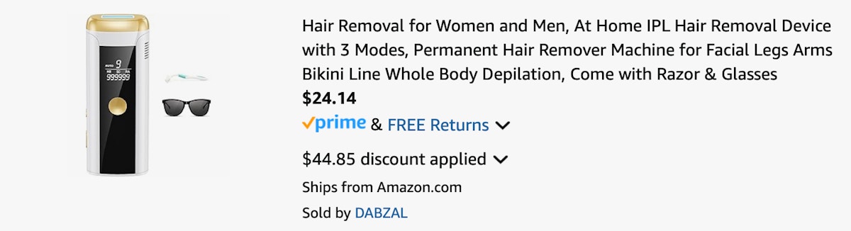Amazon Laser Hair Removal Device 2025