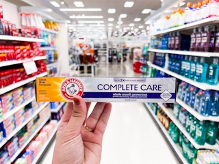 arm & hammer complete care toothpaste in an aisle at target