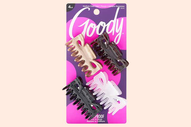 Goody Classic Claw Clips 4-Pack, Just $1.34 on Amazon card image