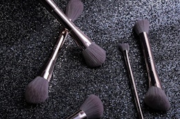 a makeup brush set on a table