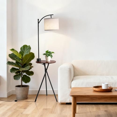 Floor Lamp With Side Table