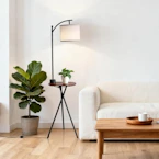 Floor Lamp With Side Table