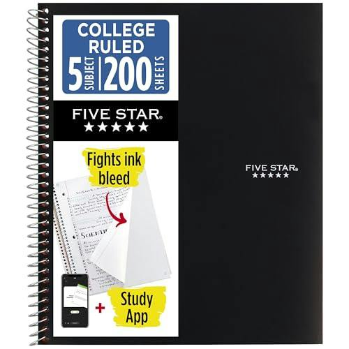 Five Star 5-Subject Notebook