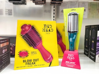 Bed Head stylers in boxes on Target store shelf