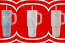 3 zak designs 40-ounce tumblers together
