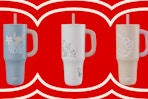 3 zak designs 40-ounce tumblers together