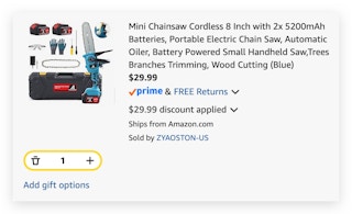 Mini Chainsaw Cordless 8 Inch
