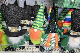 saint patricks day gnomes on a shelf