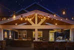 outdoor string lights on a house