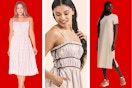 Three different women's dress styles