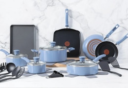 T-Fal 22-Piece Cookware Set, Only $50 at Walmart (Reg. $130) card image