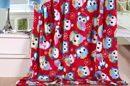 a christmas owl blanket
