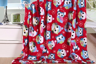 a christmas owl blanket