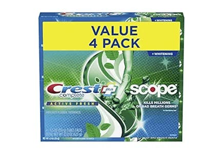 2 Crest Toothpaste 4-Packs