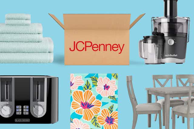 JCPenney's Memorial Day Home Sale: $10 Beach Towel, $22 Knife Set, and More card image
