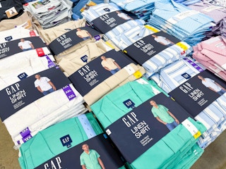 Gap Men's Short Sleeve Button-Up Linen Shirt