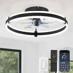 Low Profile Ceiling Fan with Light