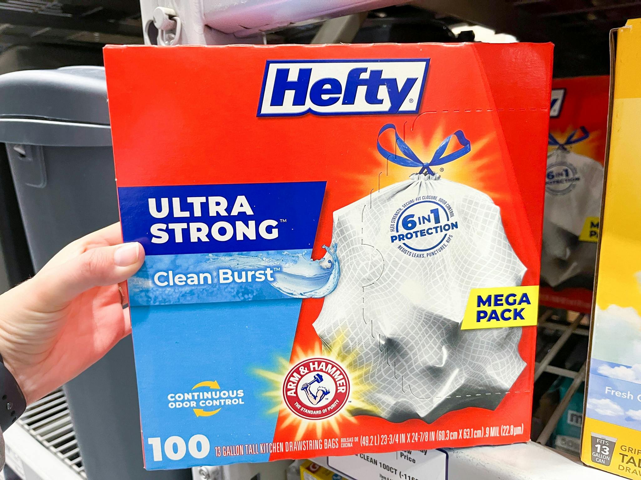 Hefty Ultra Strong Mega Pack Tall Kitchen Trash Bags As Low As 10 59   Amazon Hefty Trash Bags Clean Burst 1666822336 1666822336 