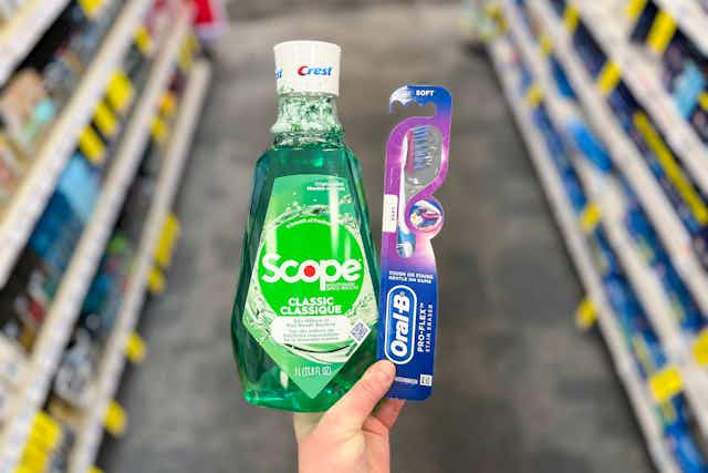 Crest Mouthwash and Oral-B Toothbrush, Only $1 Each at Walgreens card image