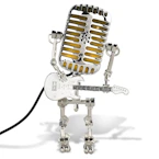 Vintage Microphone Robot Lamp