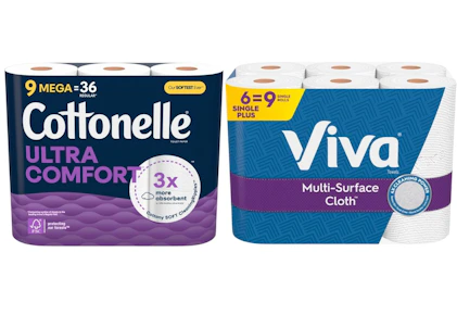 1 Cottonelle + 1 Viva
