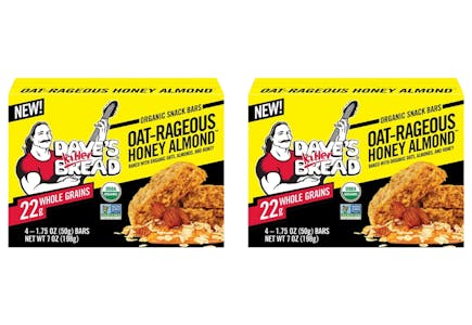 2 Dave's Killer Organic Snack Bar Packs