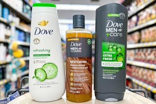 Dove, Dove Men+Care, and Dove Men+Care Naturals body washes