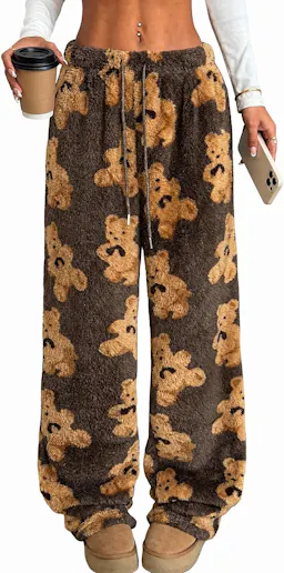 Fuzzy Teddy Pajama Pants