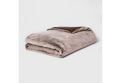 Threshold Faux Fur Weighted Blanket